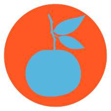 Logo studio bleu mandarine créations